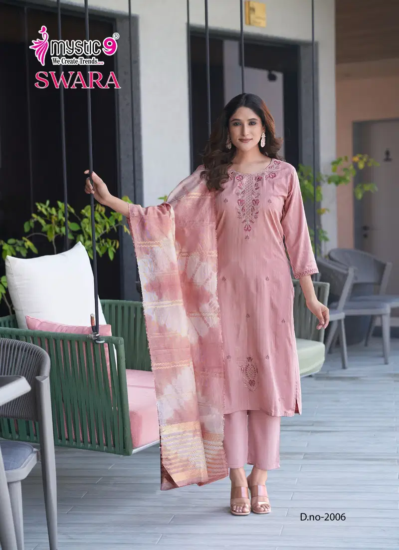  Swara Vol 2 by Mystic 9  Rayon Dobby Kurti Bottom With Dupatta